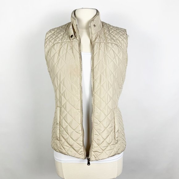 Blue Rain Quilted Beige Vest - Medium - Picture 12 of 13
